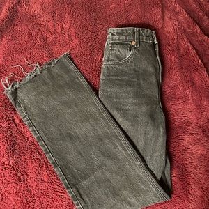 Zara Wide Leg Black Ripped Jeans. Size 2. Perfect Condition!
